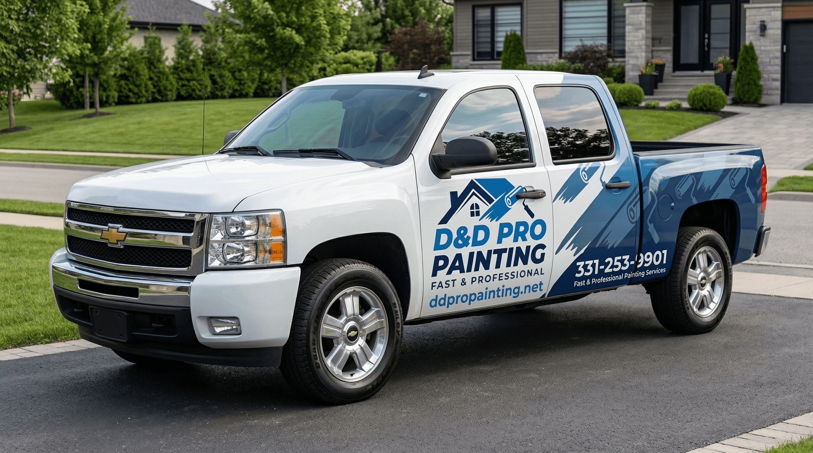 D&D Pro Painting branded truck