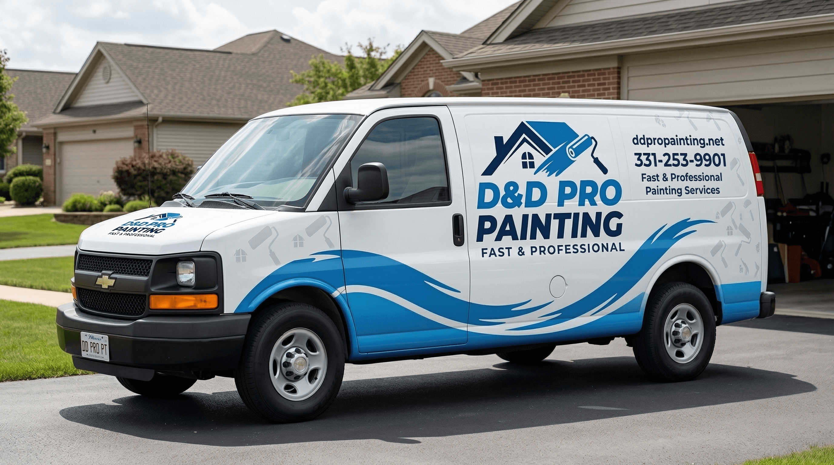 D&D Pro Painting branded van
